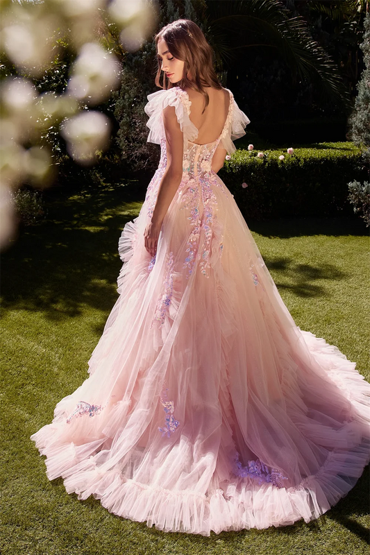 UU-Spirit Purple Sequins Lace  Princess Off Shoulder Sweet Ball Gown Spring Prom Dresses