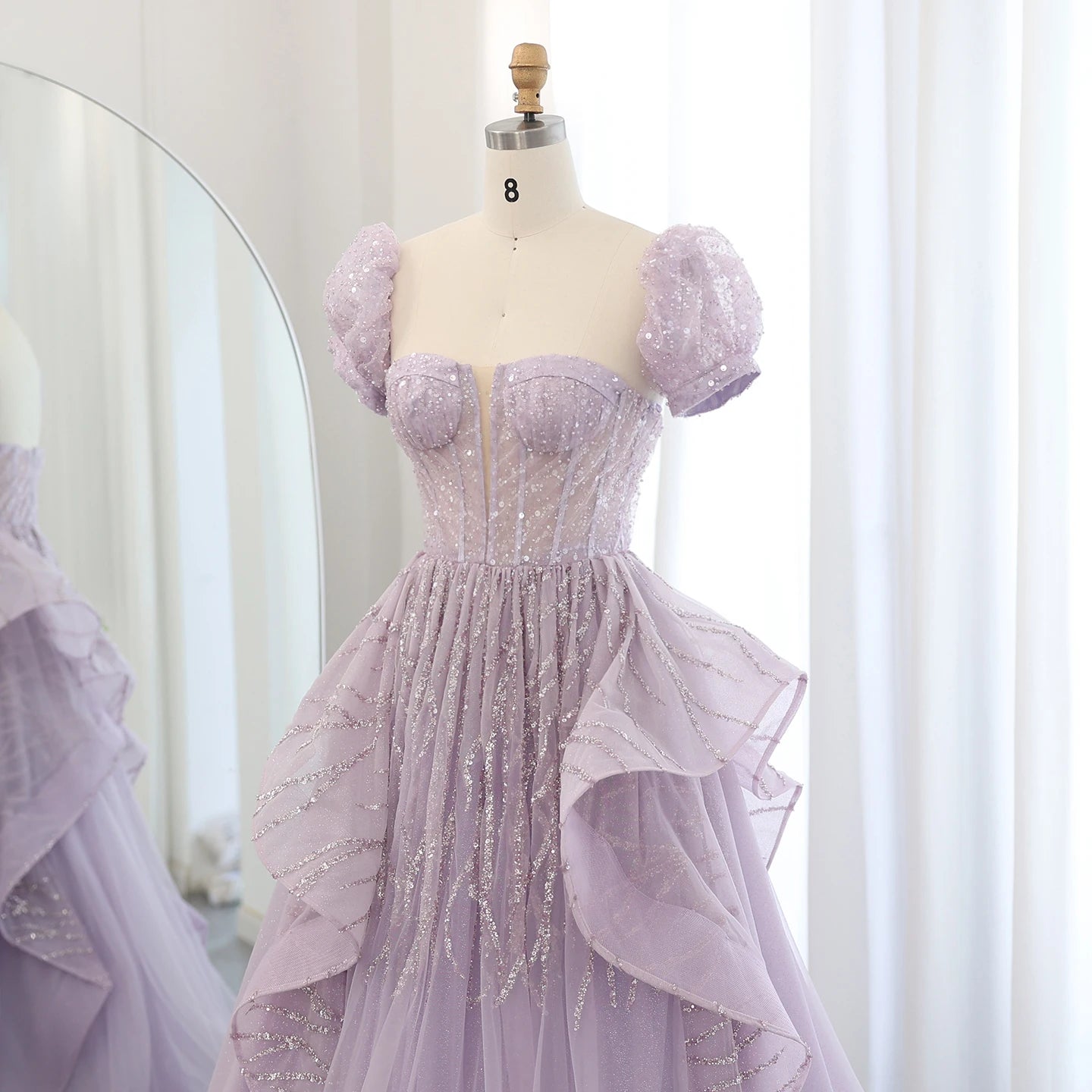UU-Sharon Said Elegant Lilac Saudi Arabia Evening Dress for Wedding 2024 Luxury Dubai Long Women Engagement Party Prom Gowns