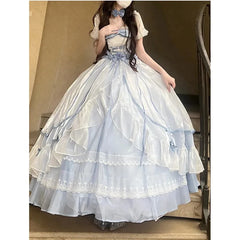 French Romantic Style Lolita Op Elegant Girl Cosplay New Chic Fairy Princess Dress Gorgeous Sweet JSK wedding Party Dress