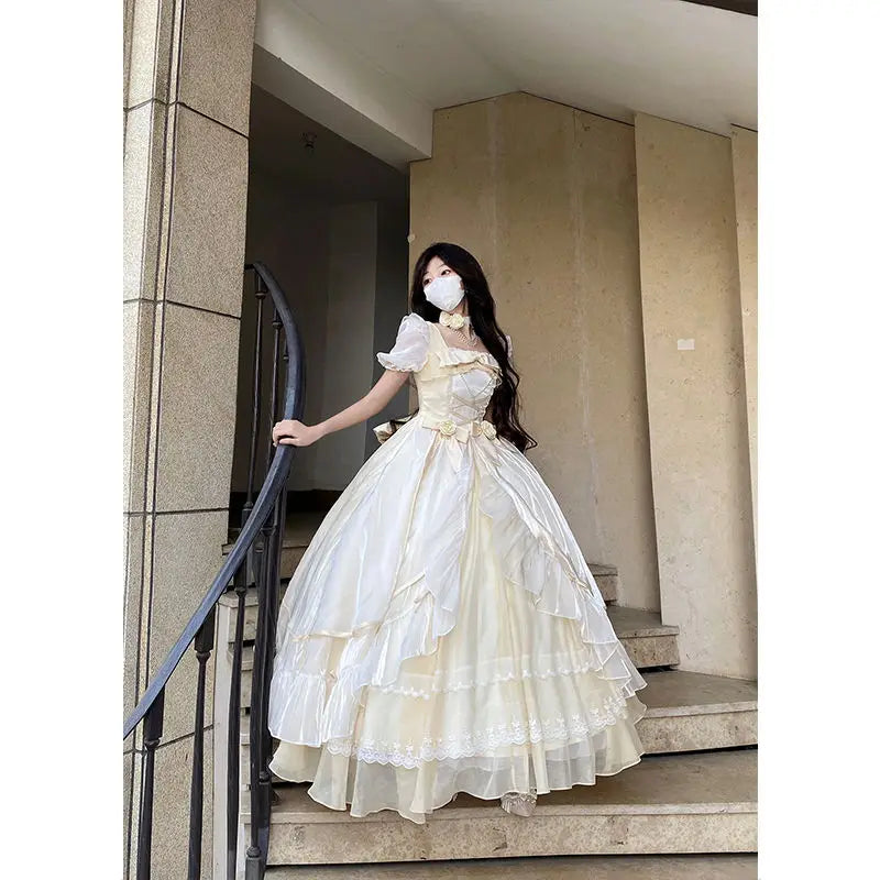 UU-French Romantic Style Lolita Op Elegant Girl Cosplay  New Chic Fairy Princess Dress Gorgeous Sweet JSK wedding Party Dress