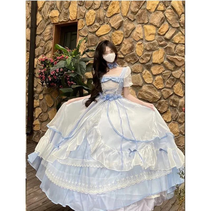 UU-French Romantic Style Lolita Op Elegant Girl Cosplay  New Chic Fairy Princess Dress Gorgeous Sweet JSK wedding Party Dress