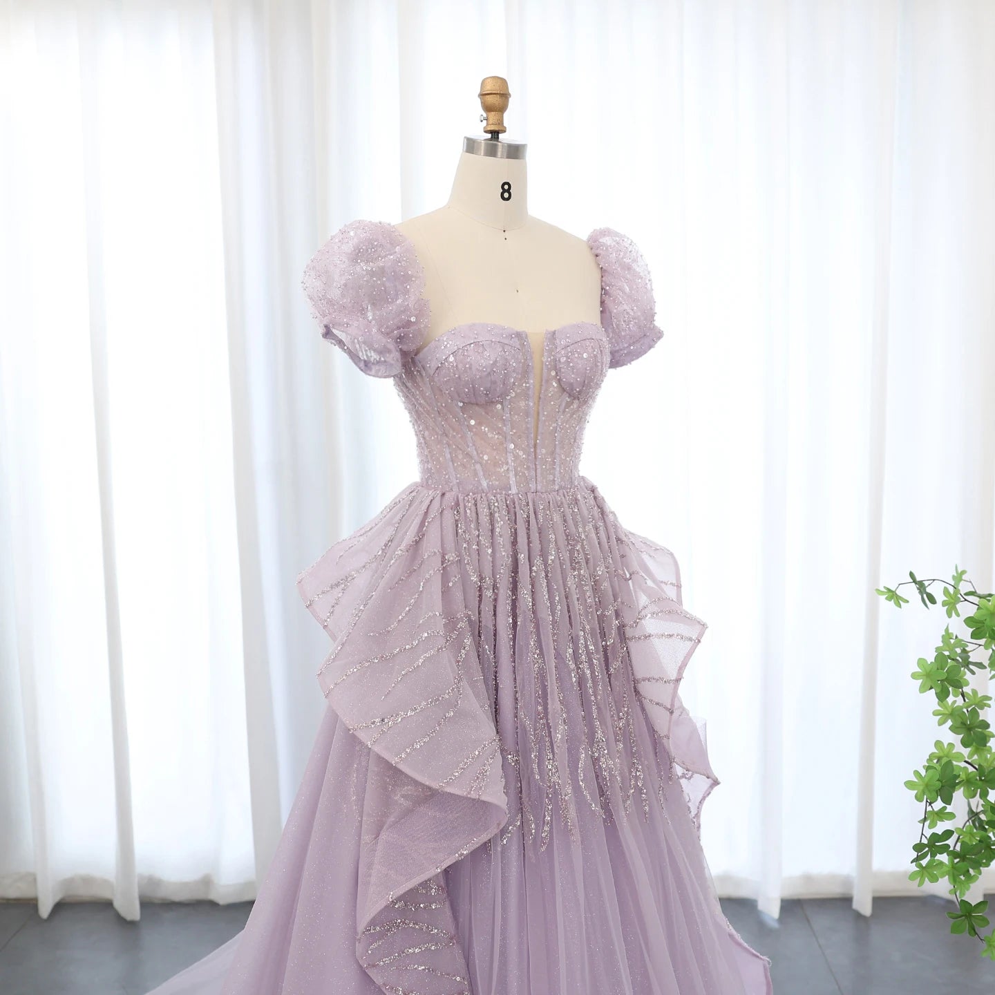 UU-Sharon Said Elegant Lilac Saudi Arabia Evening Dress for Wedding 2024 Luxury Dubai Long Women Engagement Party Prom Gowns